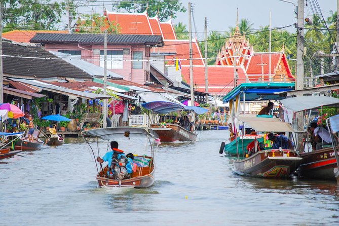Amphawa Floating Market and Folding Umbrella Market